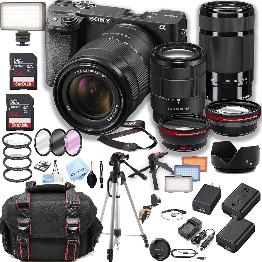 Amazon.com : Sony a6400 Mirrorless Camera with18-135mm & 55